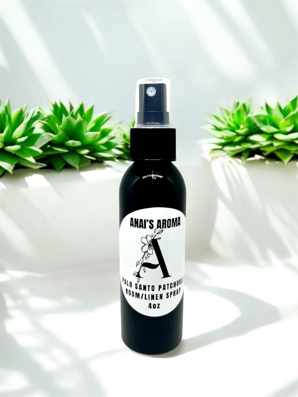 ANAI'S Aroma PALO Santo Patchouli Room and Linen Spray Home Fragrance, Pillow Spray, Long Last Scent, Odor Eliminator, Air Freshener, Refresh Fabric, Car, Restroom, Bedding, Travel Size 4oz
