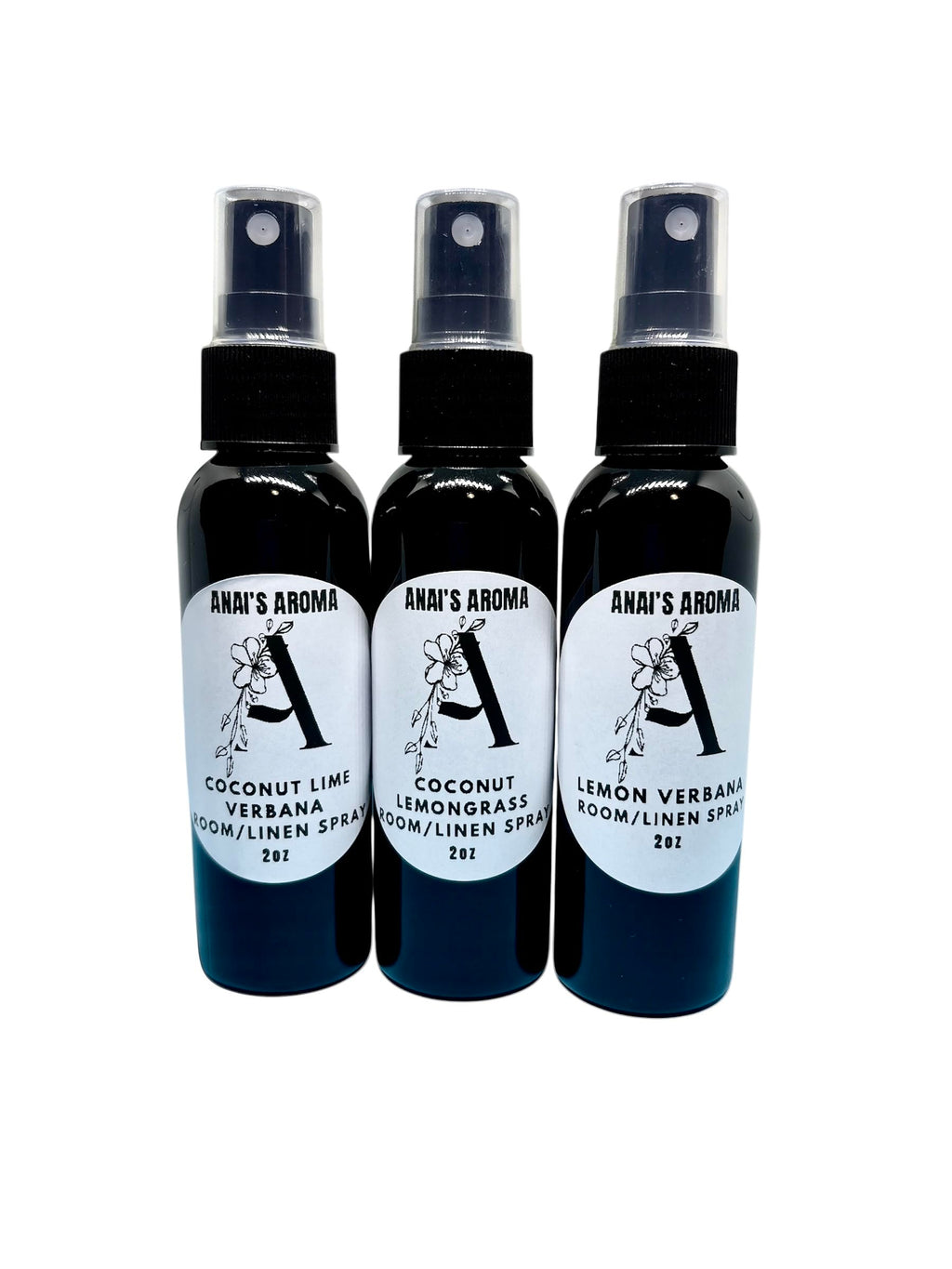 Citrus Variety Room & Linen Spray 3-Pack – Lemon, Coconut Lemongrass & Coconut Lime