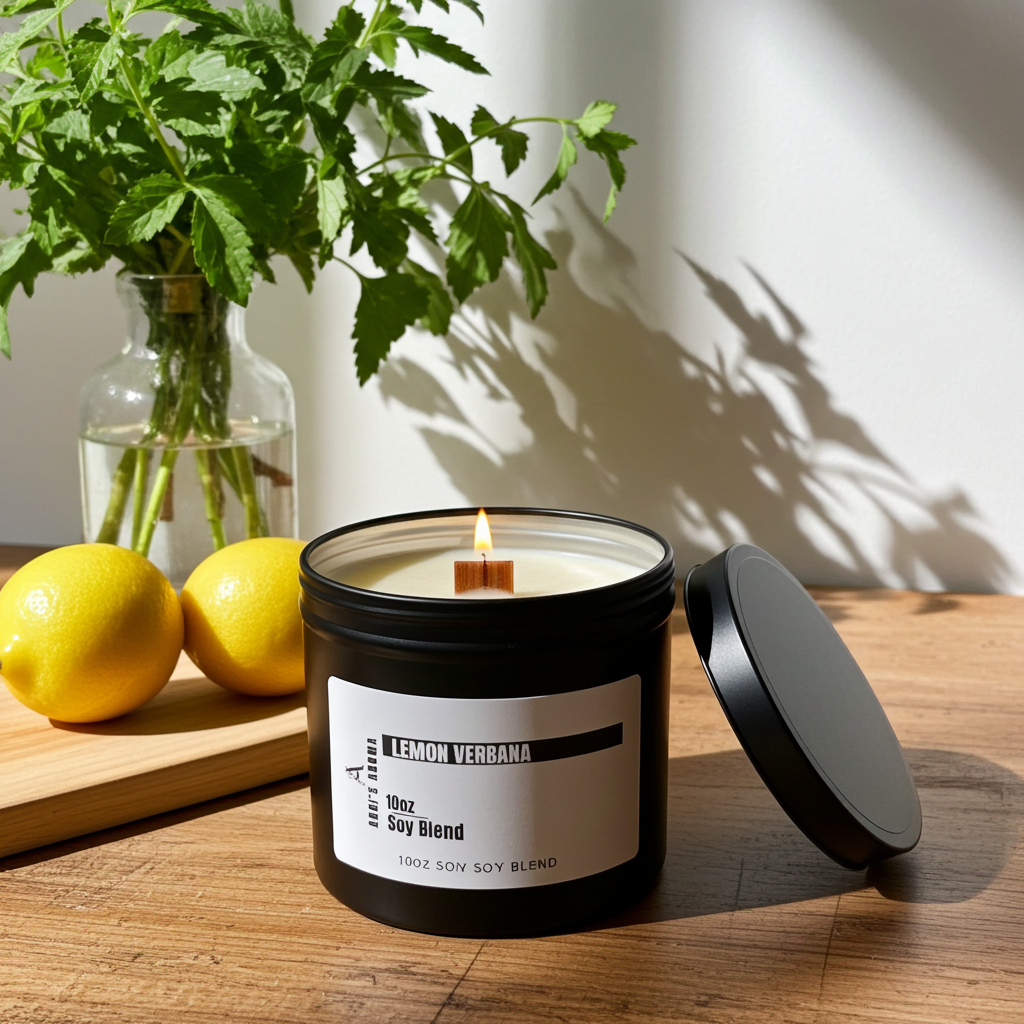 Lemon Verbena Soy Candle – Bright Citrus & Herb