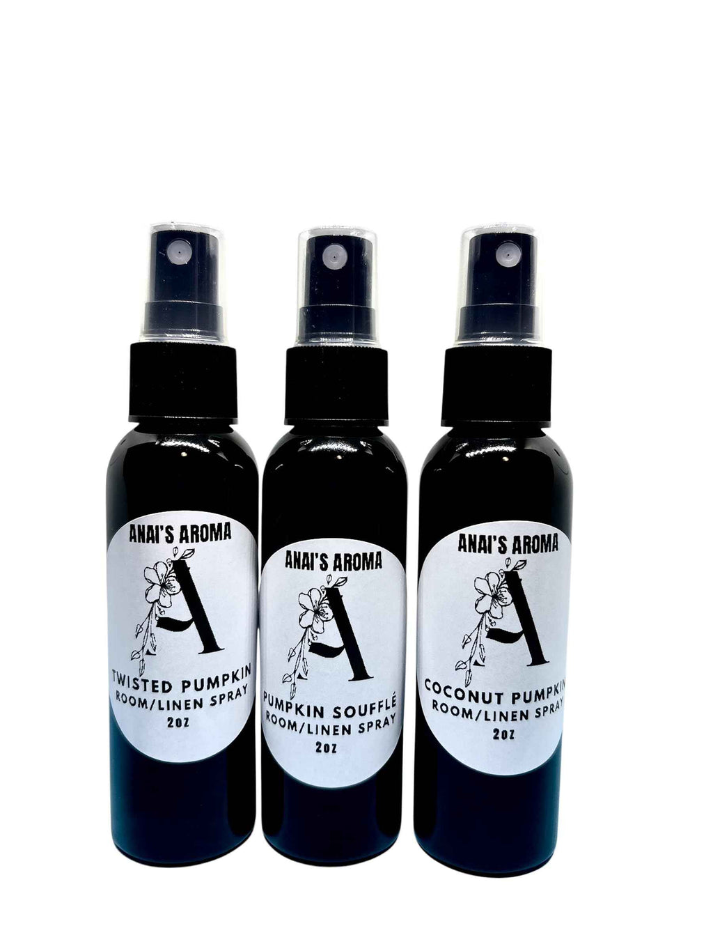 Pumpkin Variety Room & Linen Spray 3-Pack – Twisted, Soufflé & Coconut