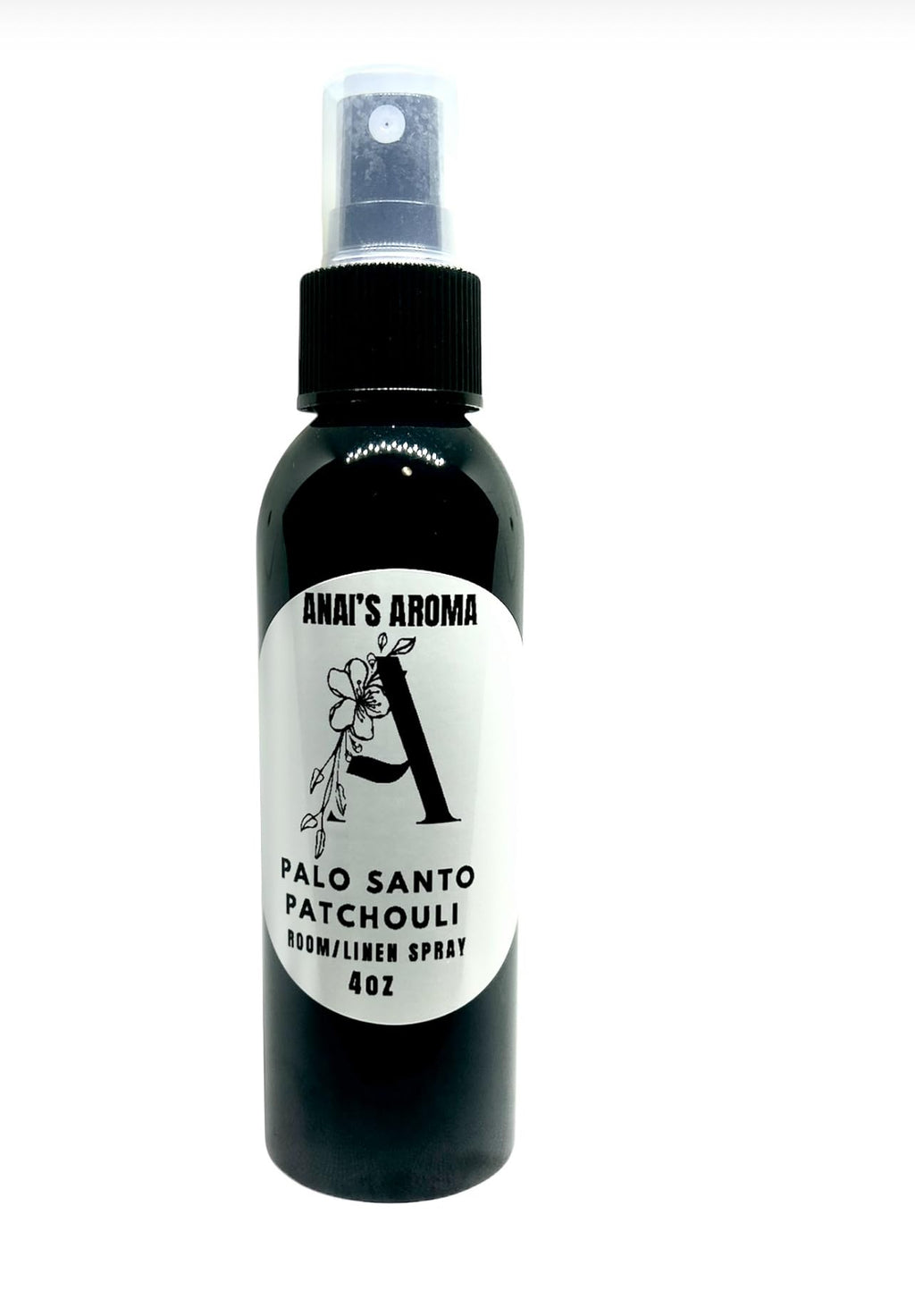 ANAI'S Aroma PALO Santo Patchouli Room and Linen Spray Home Fragrance, Pillow Spray, Long Last Scent, Odor Eliminator, Air Freshener, Refresh Fabric, Car, Restroom, Bedding, Travel Size 4oz