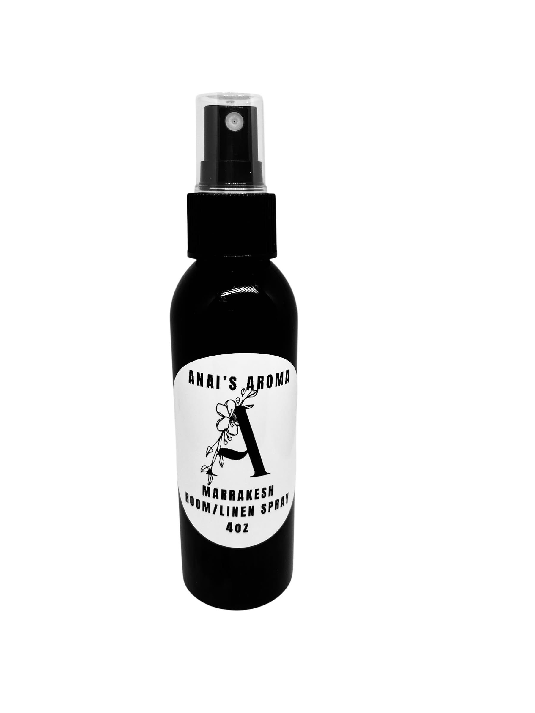 ANAI'S Aroma Marrakesh Room and Linen Spray, Long Last Scent, Odor Eliminator, Air Freshener, Refresh Fabric, Car, Restroom, Bedding, Travel Size 4oz