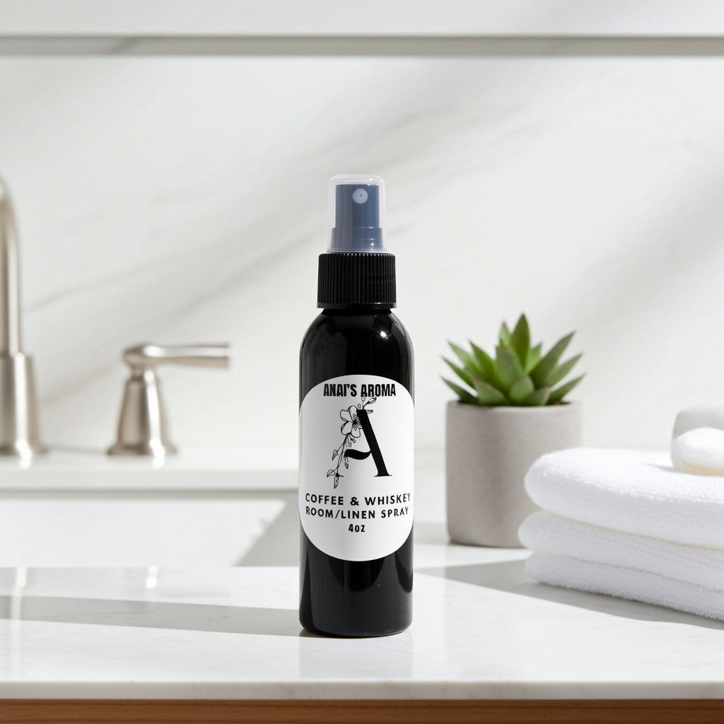 Coffee & Whiskey Room & Linen Spray – Bold Espresso & Bourbon