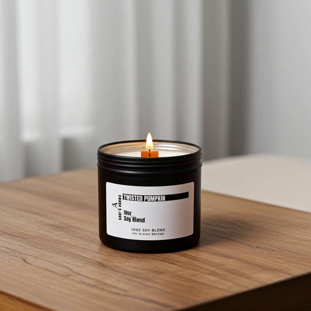 Twisted Pumpkin Soy Blend Candle – Spiced Pumpkin & Brown Sugar