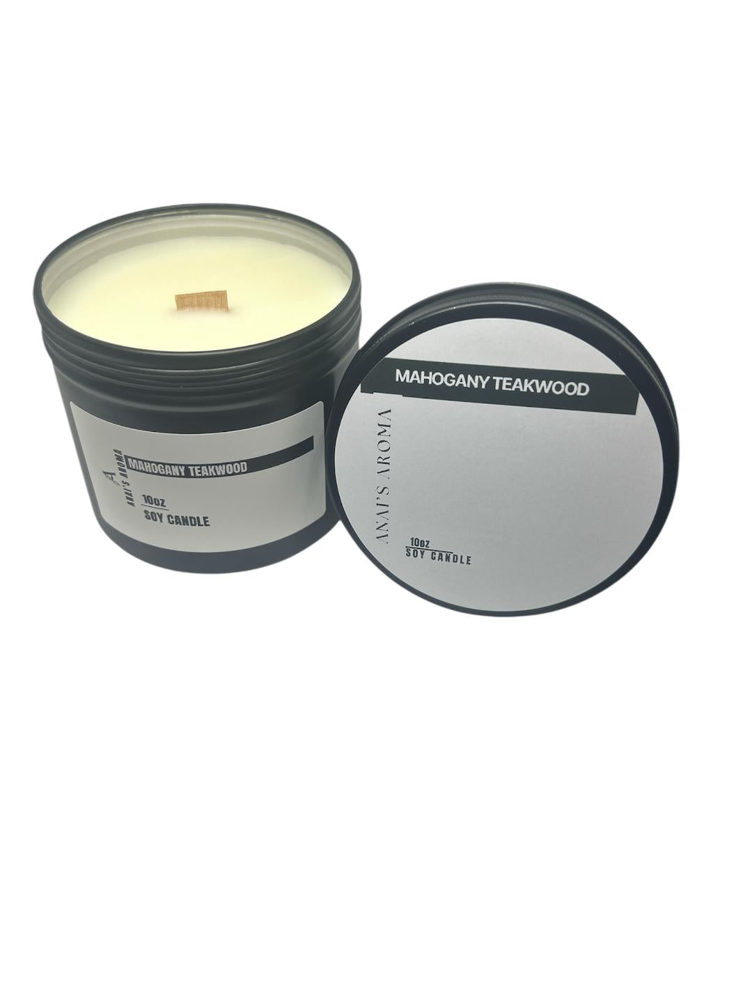 Mahogany Teakwood Soy Blend Candle – Rich Warm Woods