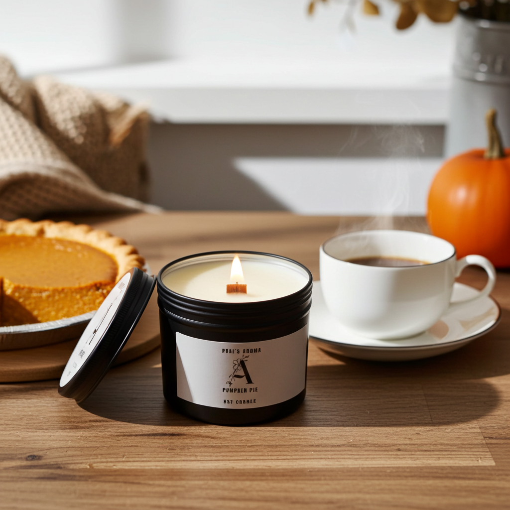 Pumpkin Pie Soy Candle – Spiced Vanilla & Nutmeg