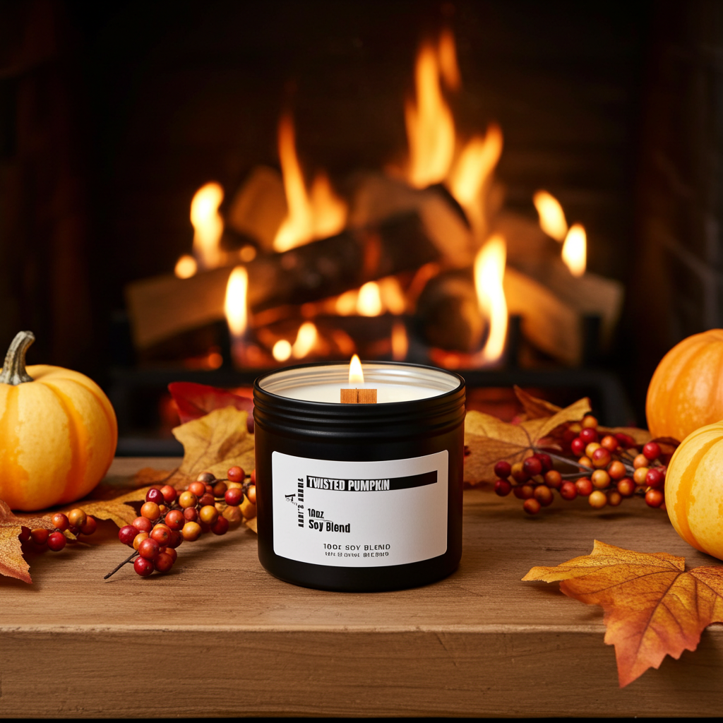 Twisted Pumpkin Soy Candle – Spiced Pumpkin & Brown Sugar