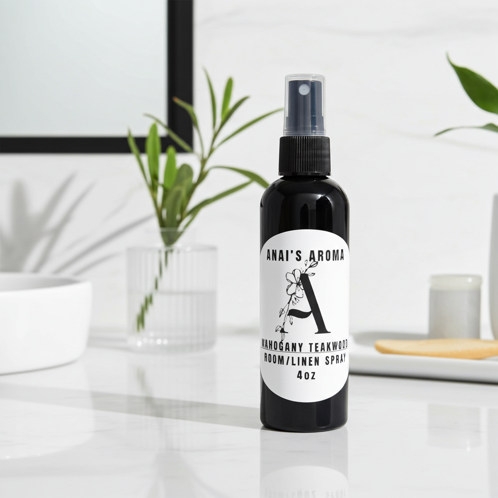 Mahogany Teakwood Room & Linen Spray – Rich Warm Woods