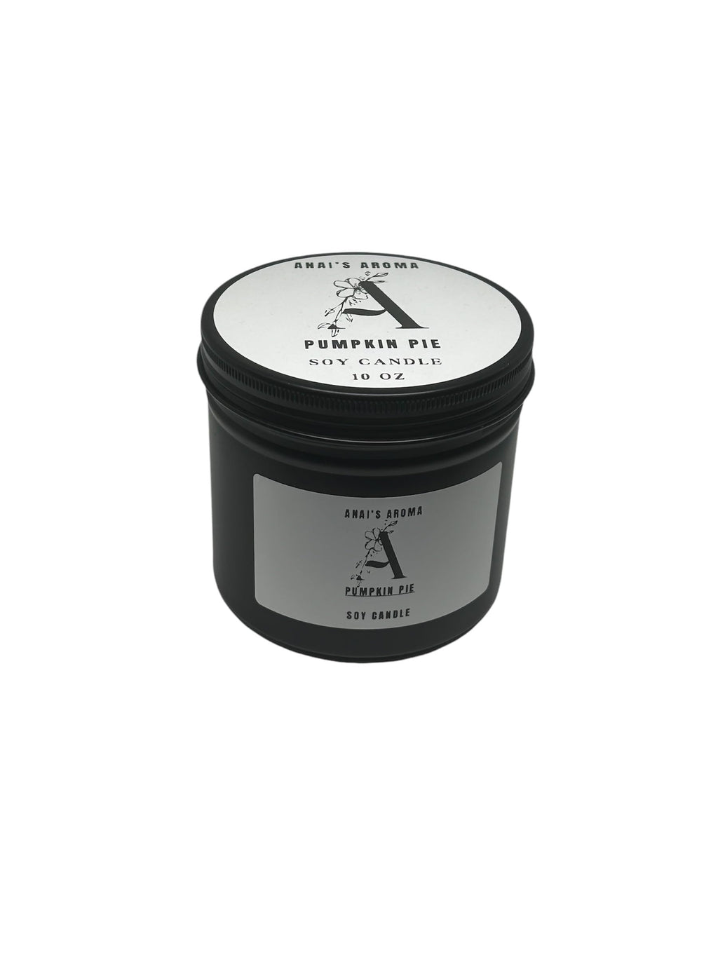 ANAI'S AROMA PUMPKIN PIE 10oz SOY WAX HIGHLY SCENTED LONG LASTING, ODOR ELIMANITOR WOOD WICK CANDLE