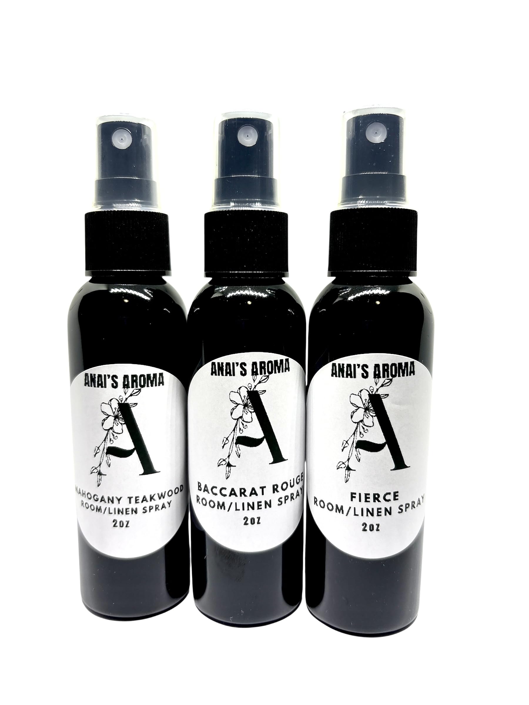 Room & Linen Spray 3-Pack – Mahogany Teakwood, Baccarat Rouge & Fierce
