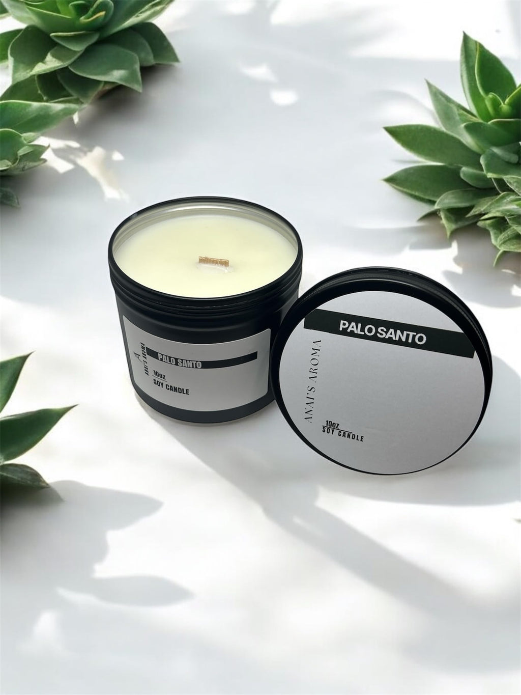 Palo Santo Patchouli Soy Candle – Earthy Grounding Woods