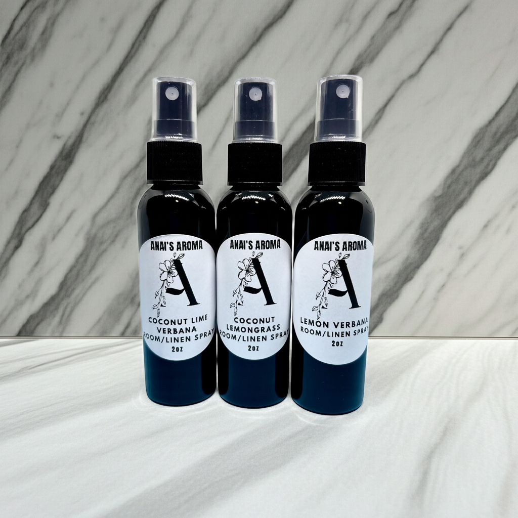 Citrus Variety Room & Linen Spray 3-Pack – Lemon, Coconut Lemongrass & Coconut Lime