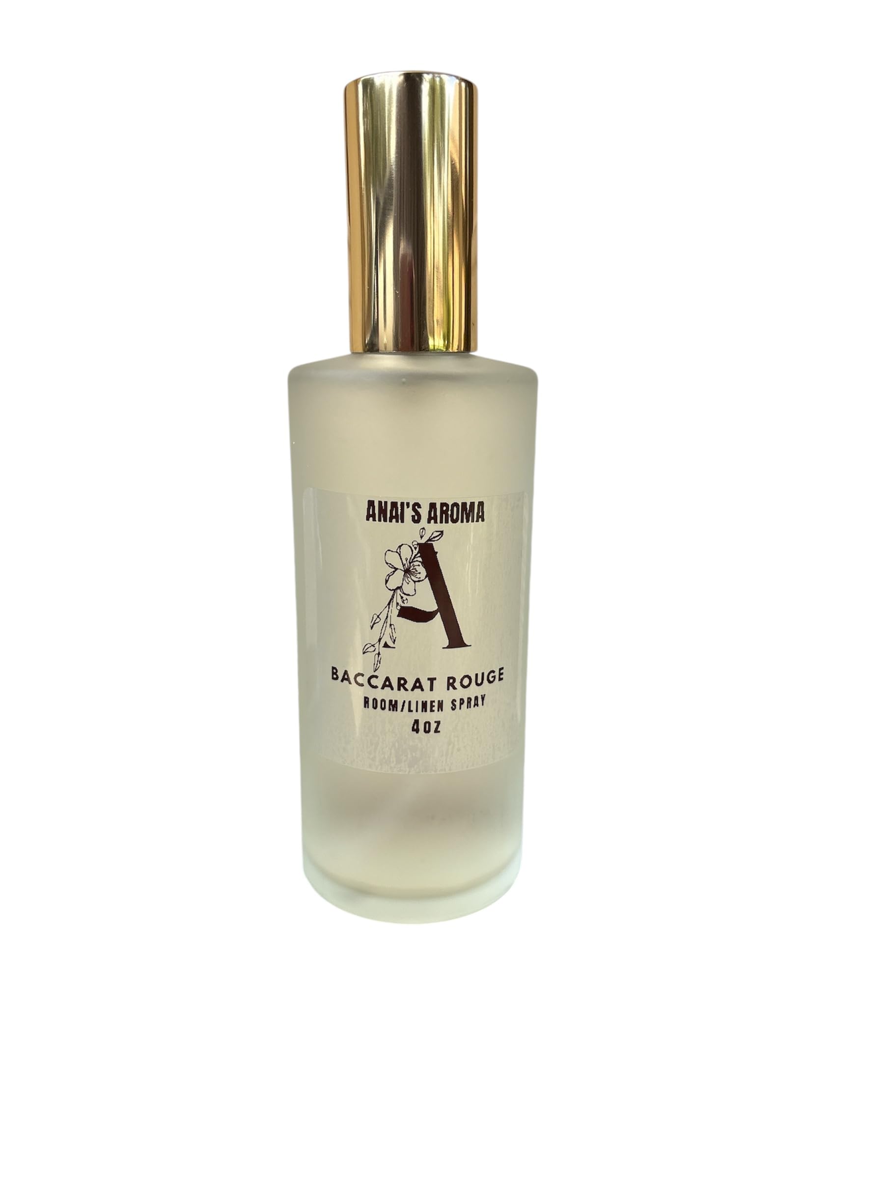 ANAI'S AROMA BACCARAT ROUGE Glass Room and Linen Spray, Home Fragrance,Long Last Scent, Odor Eliminator, Air Freshener, Refresh Fabric, Car, Restroom, Bedding, Travel Size 4oz