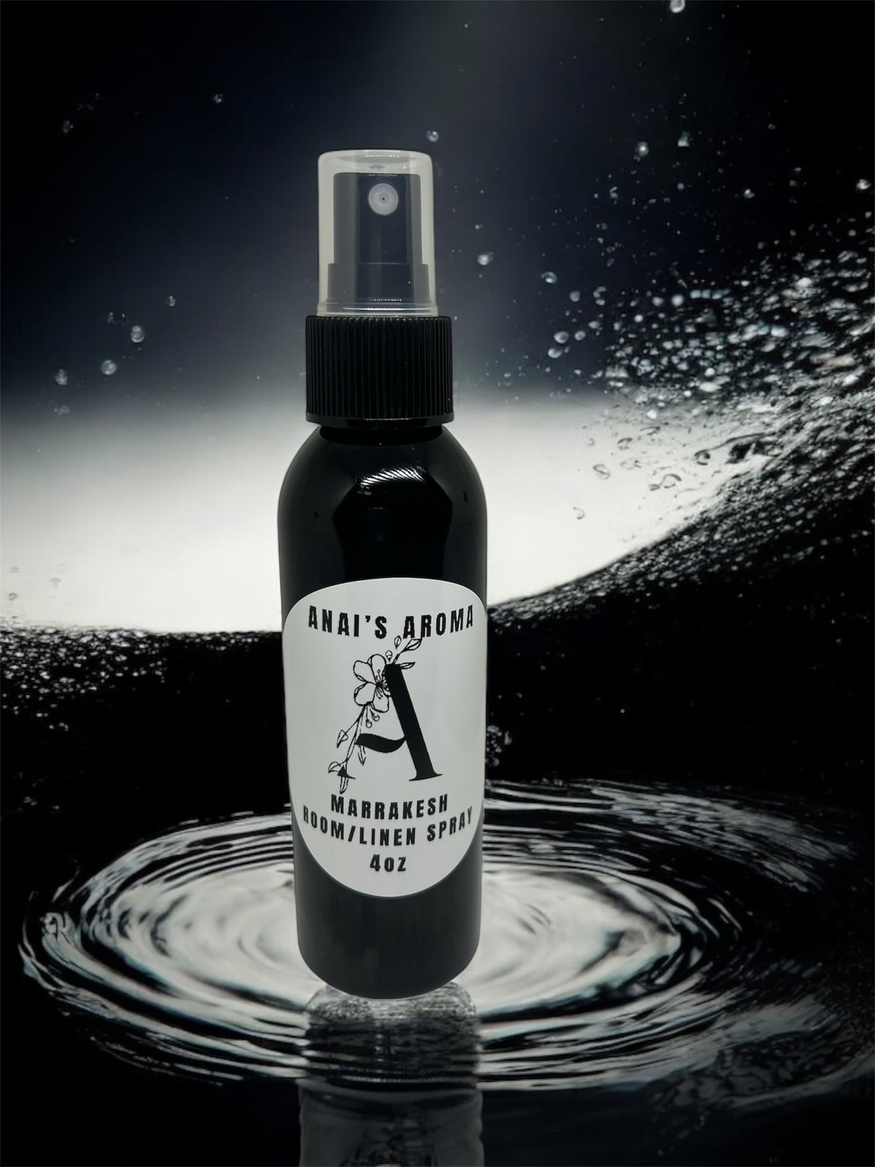 ANAI'S Aroma Marrakesh Room and Linen Spray, Long Last Scent, Odor Eliminator, Air Freshener, Refresh Fabric, Car, Restroom, Bedding, Travel Size 4oz