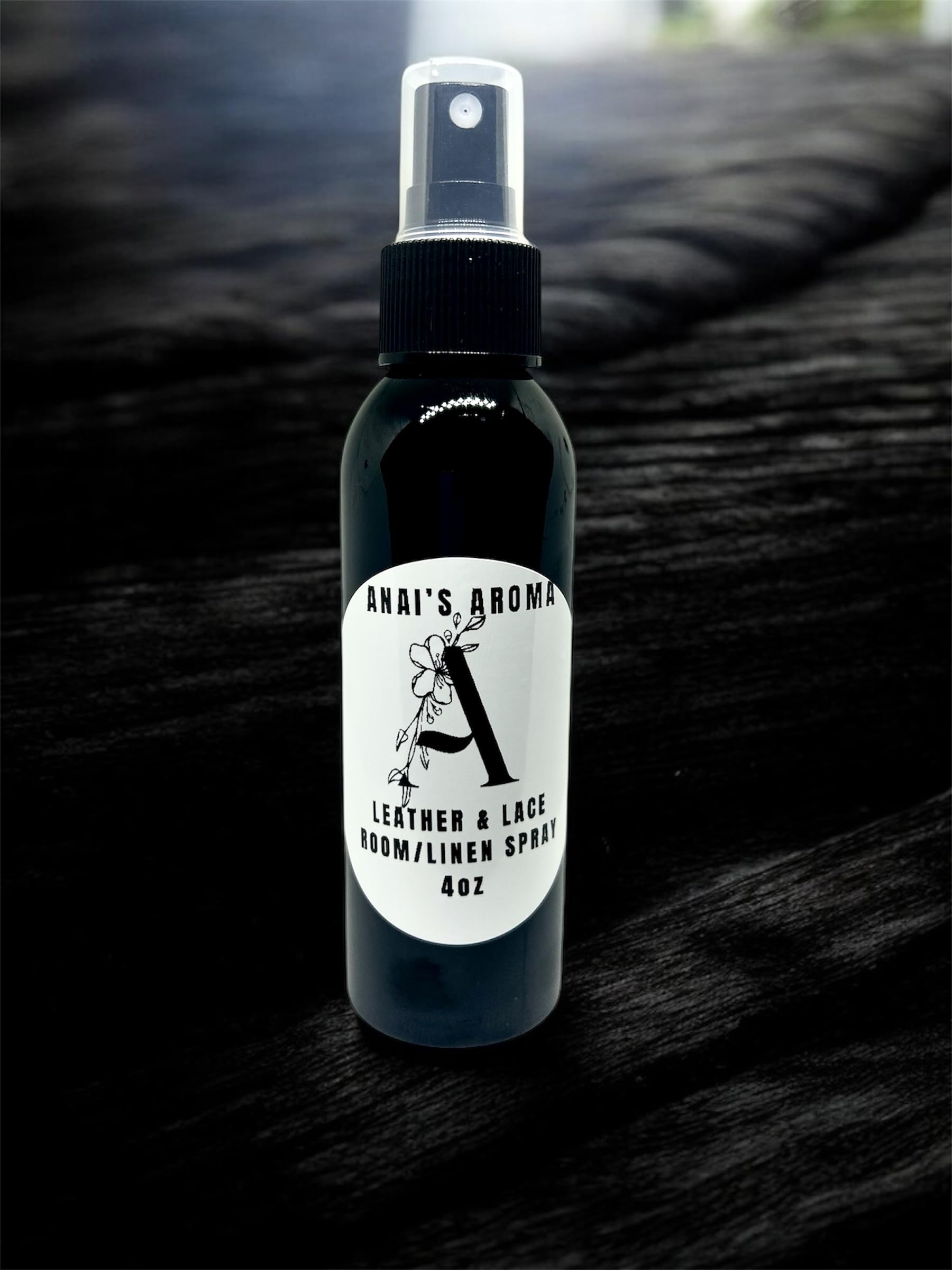 ANAI'S Aroma Leather & LACE Room and Linen Spray Long Last Scent, Odor Eliminator, Air Freshener, Refresh Fabric, Car, Restroom, Bedding, Travel Size 4oz