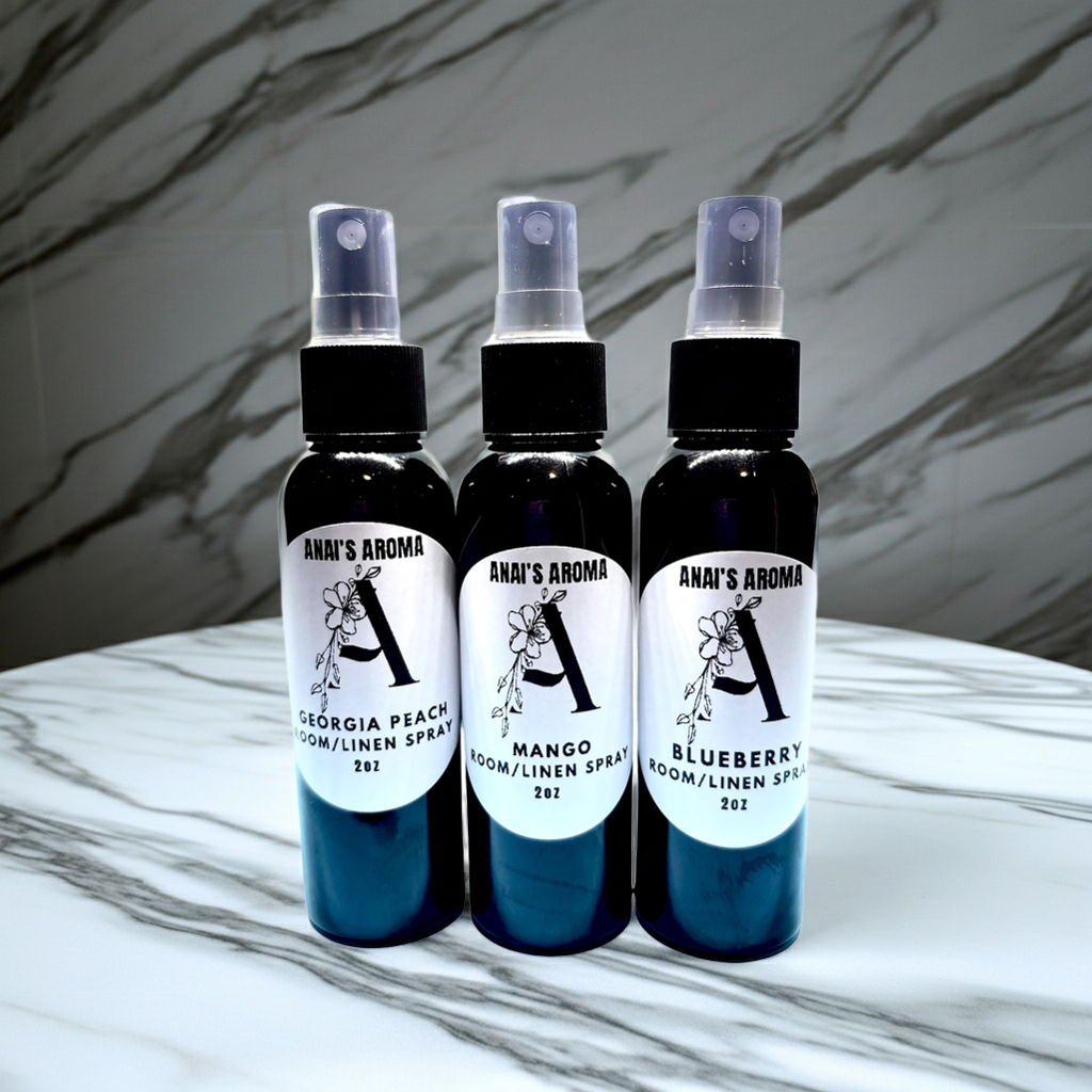 Tropical Variety Room & Linen Spray 3-Pack – Georgia Peach, Mango & Blueberry