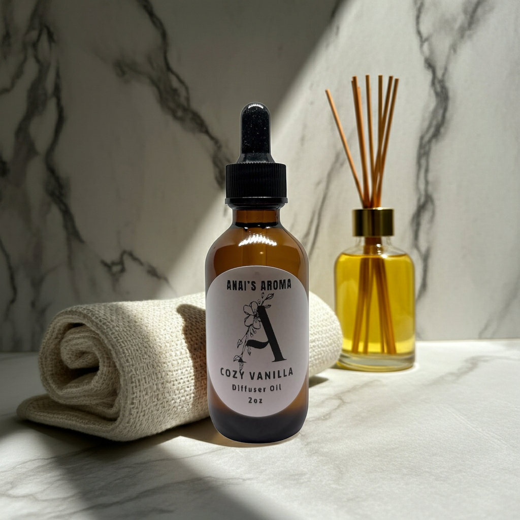 Cozy Vanilla Diffuser Oil – Sweet Creamy Vanilla