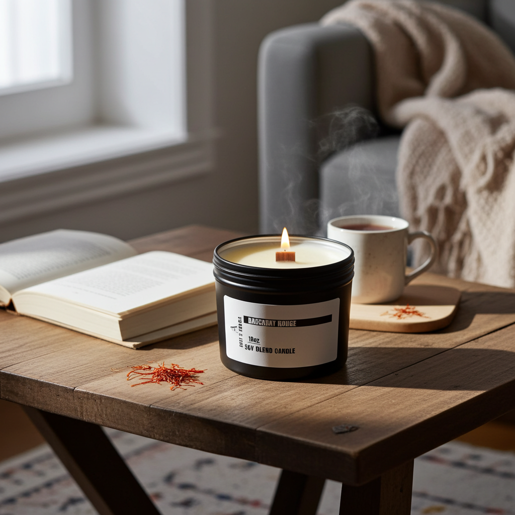 Baccarat Rouge Soy Candle – Exotic Saffron & Amber