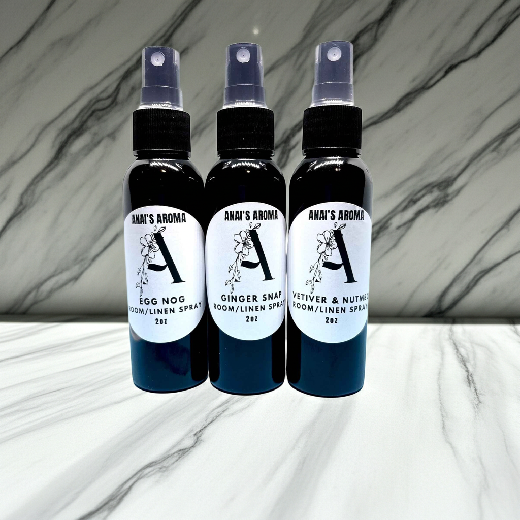 Holiday Variety Room & Linen Spray 3-Pack – Egg Nog, Ginger Snap & Vetiver Nutmeg